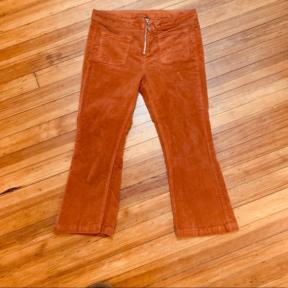 Pants - Rust crop boot cut kick cords. Size 6
